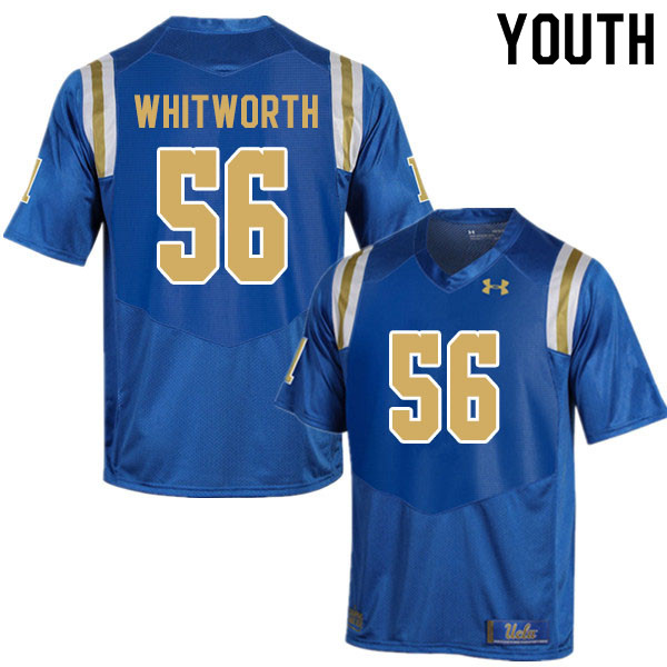 Youth #56 Brad Whitworth UCLA Bruins College Football Jerseys Sale-Blue